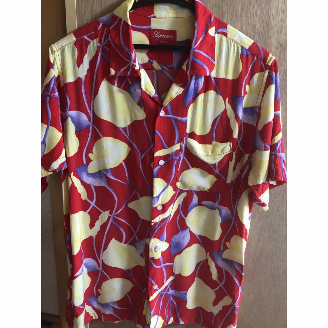 【Lサイズ】Supreme lily rayon shirt red