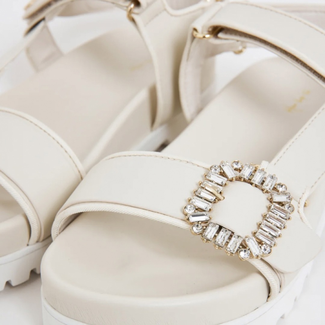 herlipto Crystal Slingback Sandals