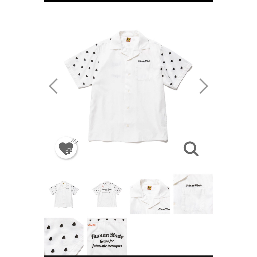 HUMAN MADE(ヒューマンメイド)のHUMAN MADE EMBROIDERY SHIRT "White" メンズのトップス(シャツ)の商品写真