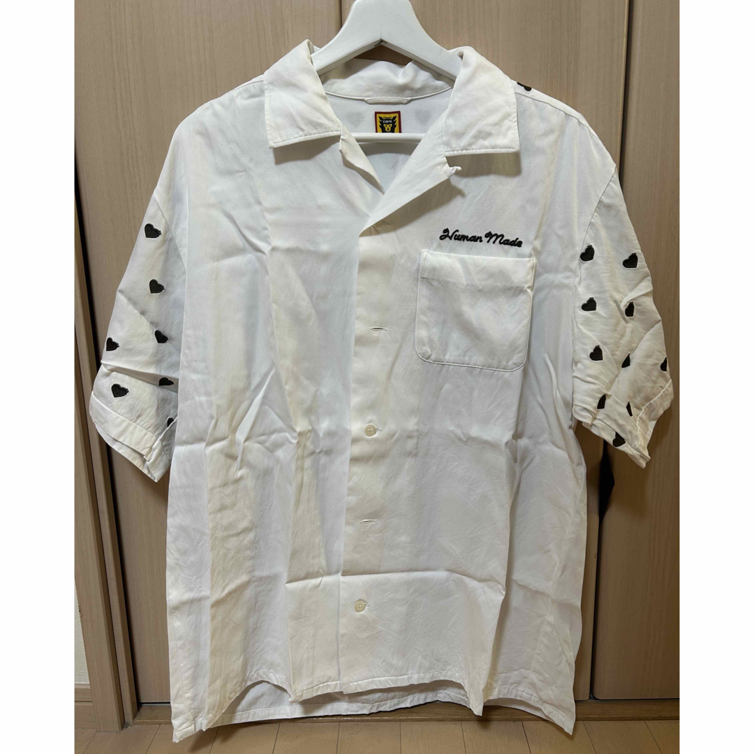 HUMAN MADE(ヒューマンメイド)のHUMAN MADE EMBROIDERY SHIRT "White" メンズのトップス(シャツ)の商品写真