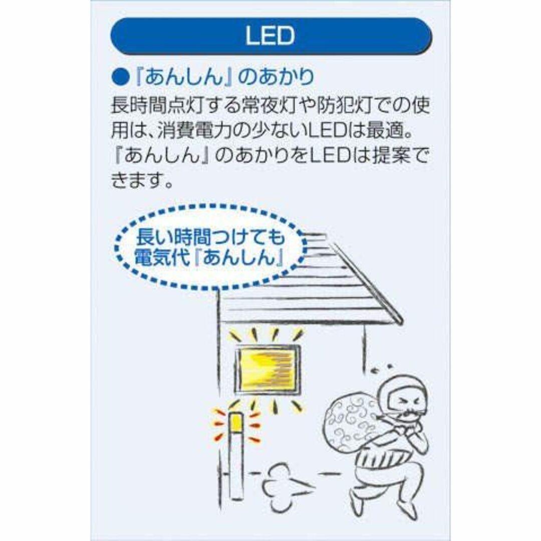 大光電機（ＤＡＩＫＯ） 人感センサー付アウトドアローポール 　LED電球 4.6W（E26） 電球色 2700K DWP-39594Y - 2