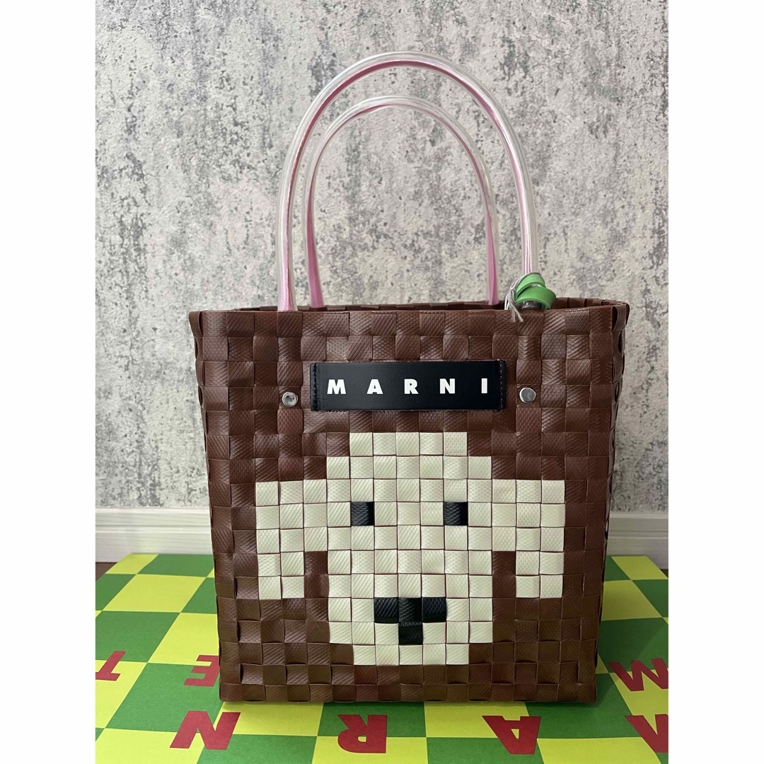 正規品 アニマルバスケット ブラウンドッグ MARNI マルニ バッグ 茶色 正規品 アニマルバスケット ブラウンドッグ MARNI マルニ バッグ 茶色