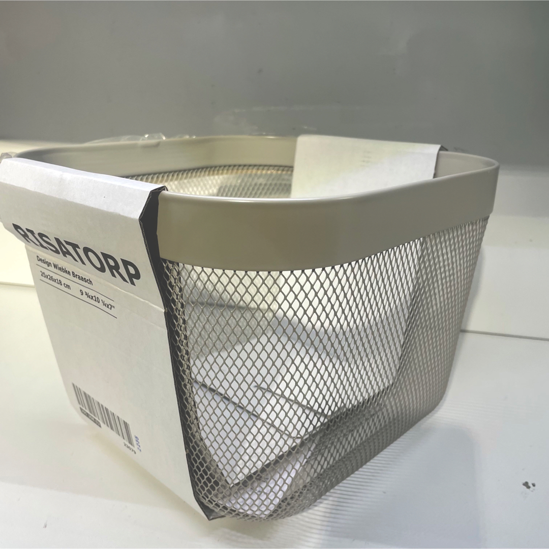 【新品】IKEA イケア バスケット かご 1個(グレーベージュ)リーサトルプ