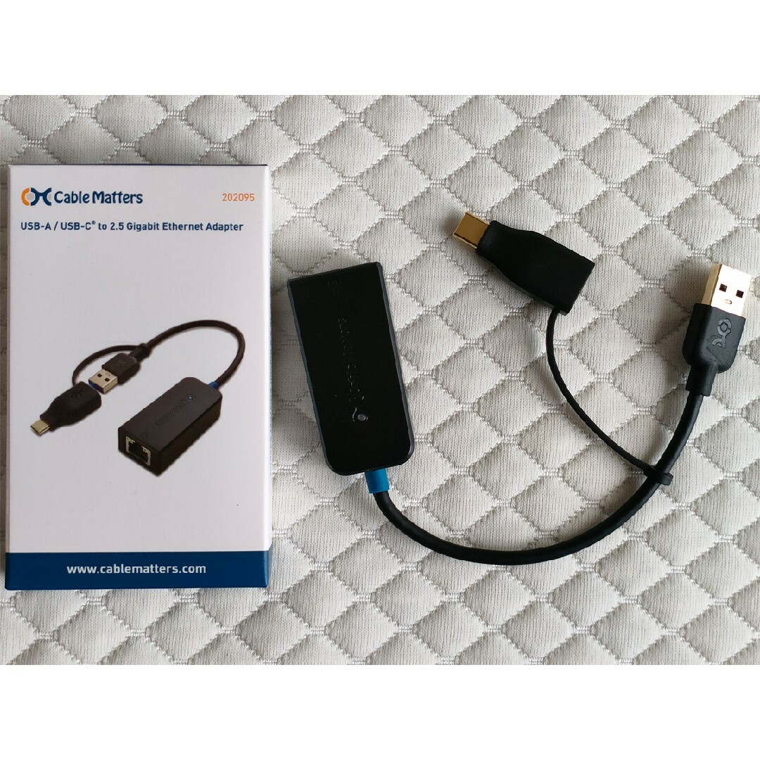 2.5Gbps Cable Matters USB-A /C LAN変換アダプタ スマホ/家電/カメラのPC/タブレット(PC周辺機器)の商品写真