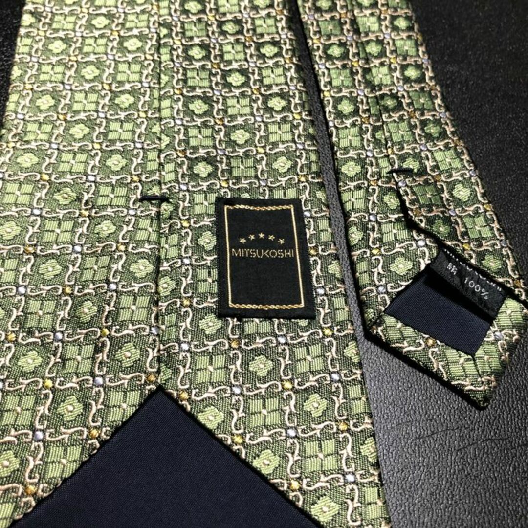 三越(ミツコシ)の三越 チェック グリーン ネクタイ B102-F03 メンズのファッション小物(ネクタイ)の商品写真