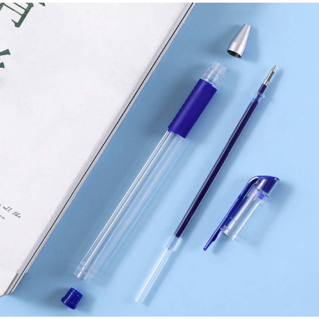 10本セット ポリポイント ボールペン 0.5 ミリメートル 水性 ペン　ブルー インテリア/住まい/日用品の文房具(ペン/マーカー)の商品写真