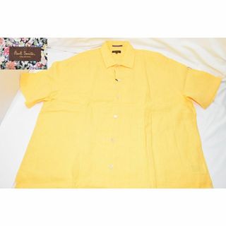 ポールスミスコレクション(Paul Smith COLLECTION)の新品☆Paul Smith COLLECTION 半袖麻シャツ☆黄色☆XLサイズ(シャツ)