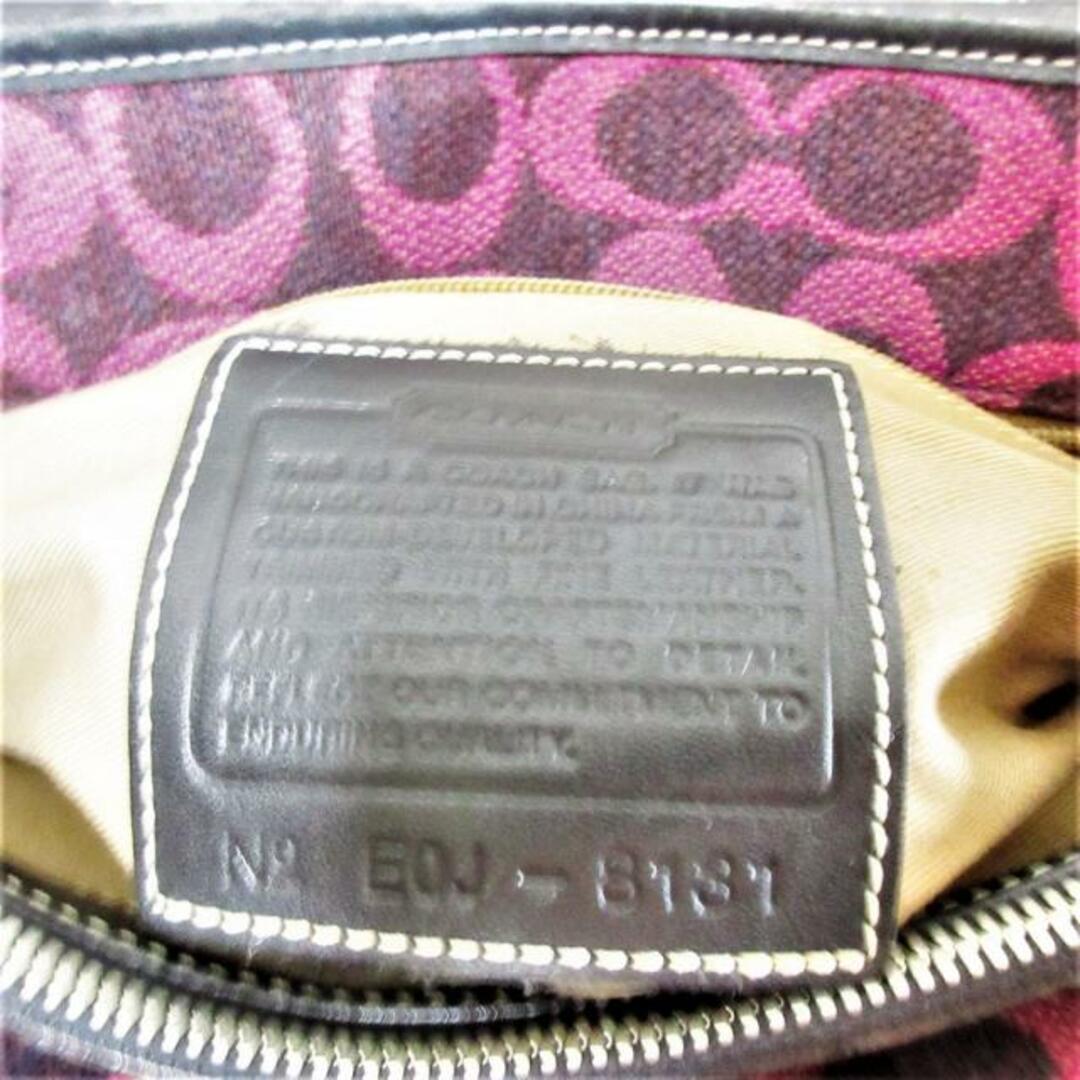 COACH コーチ トートバッグ シグネチャー柄 8131の通販 by ブランディア|コーチならラクマ ピンク・パープル・グリーンフラワーのコーチトートバッグ