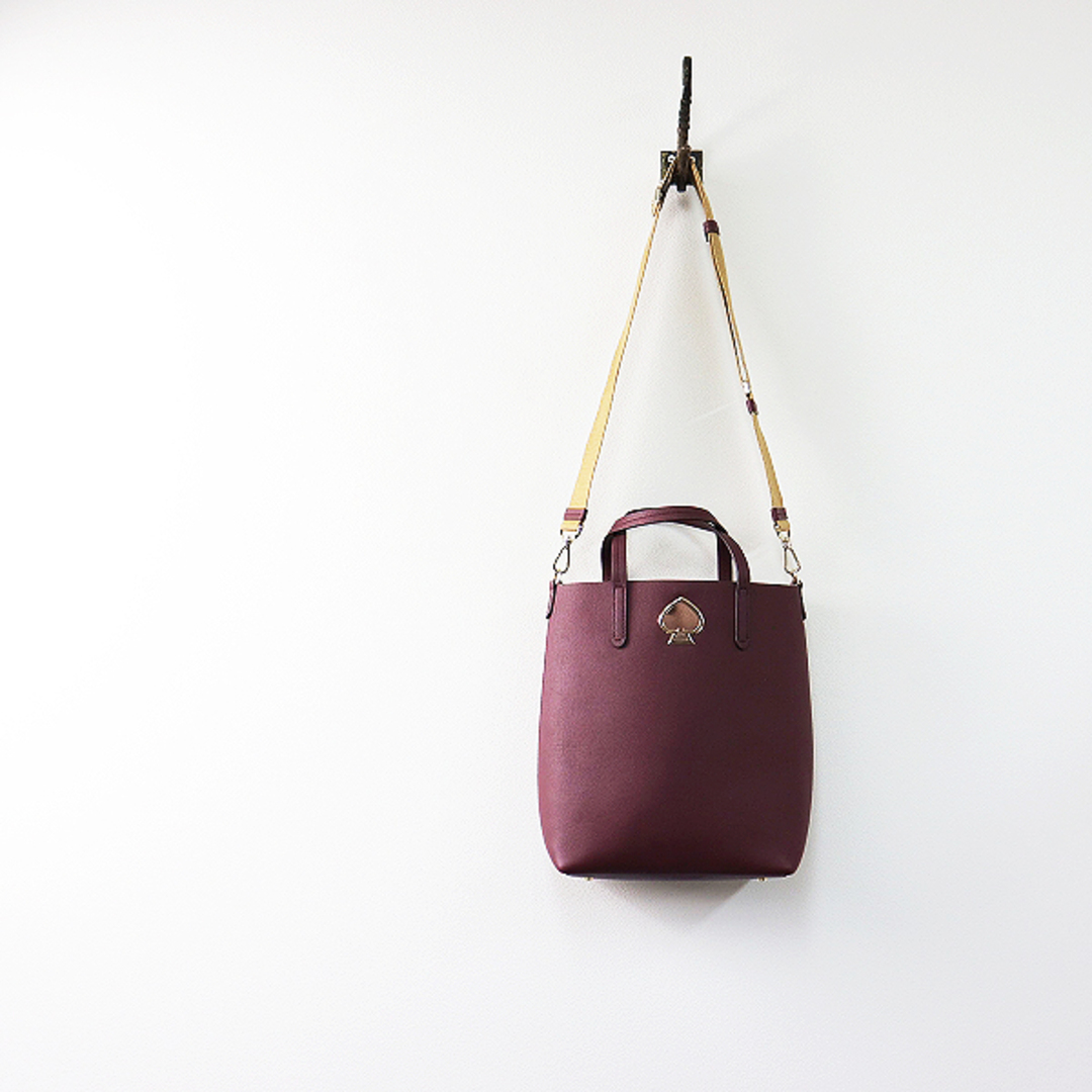 美品 kate spade new york ケイトスペード 3WAY レザートートバッグ
