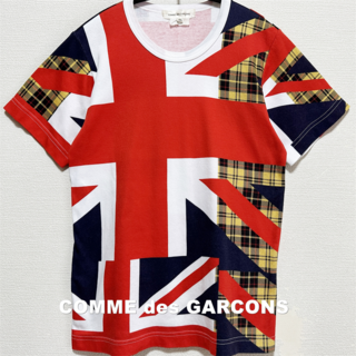 コムデギャルソン(COMME des GARCONS)の【COMME des GARCONS】ユニオンジャックテキスタイル Tシャツ(Tシャツ(半袖/袖なし))