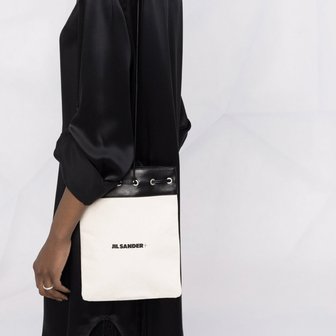 JIL SANDER 2way ドローストリング ショルダー バッグ