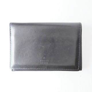 グッチ(Gucci)のグッチ 名刺入れ - 248080 黒 レザー(名刺入れ/定期入れ)