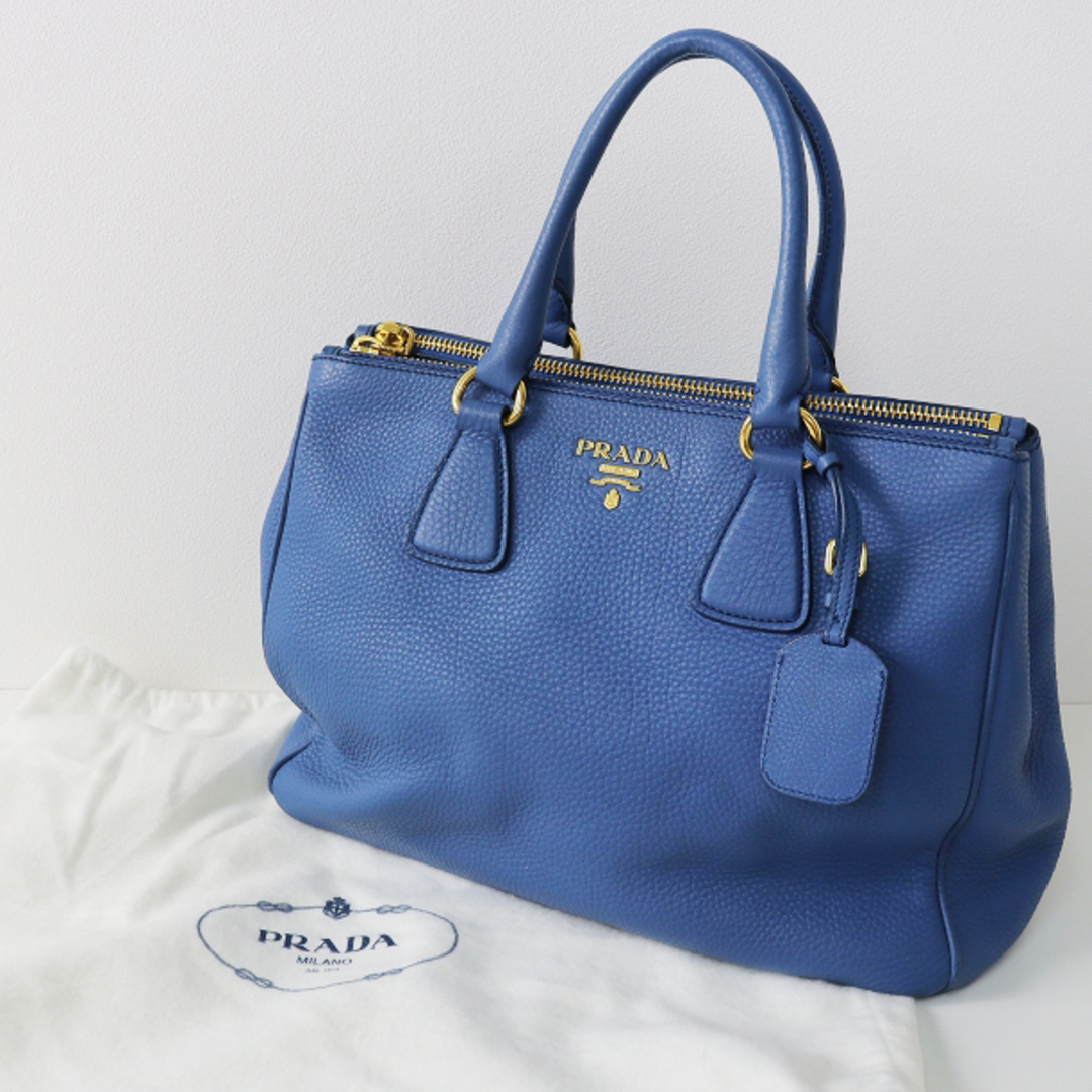 レディースPRADA プラダ BN2420 VIT.DAINO ヴィッテロダイノ レザーハンドバッグ/コバルトブルー【2400013416832】