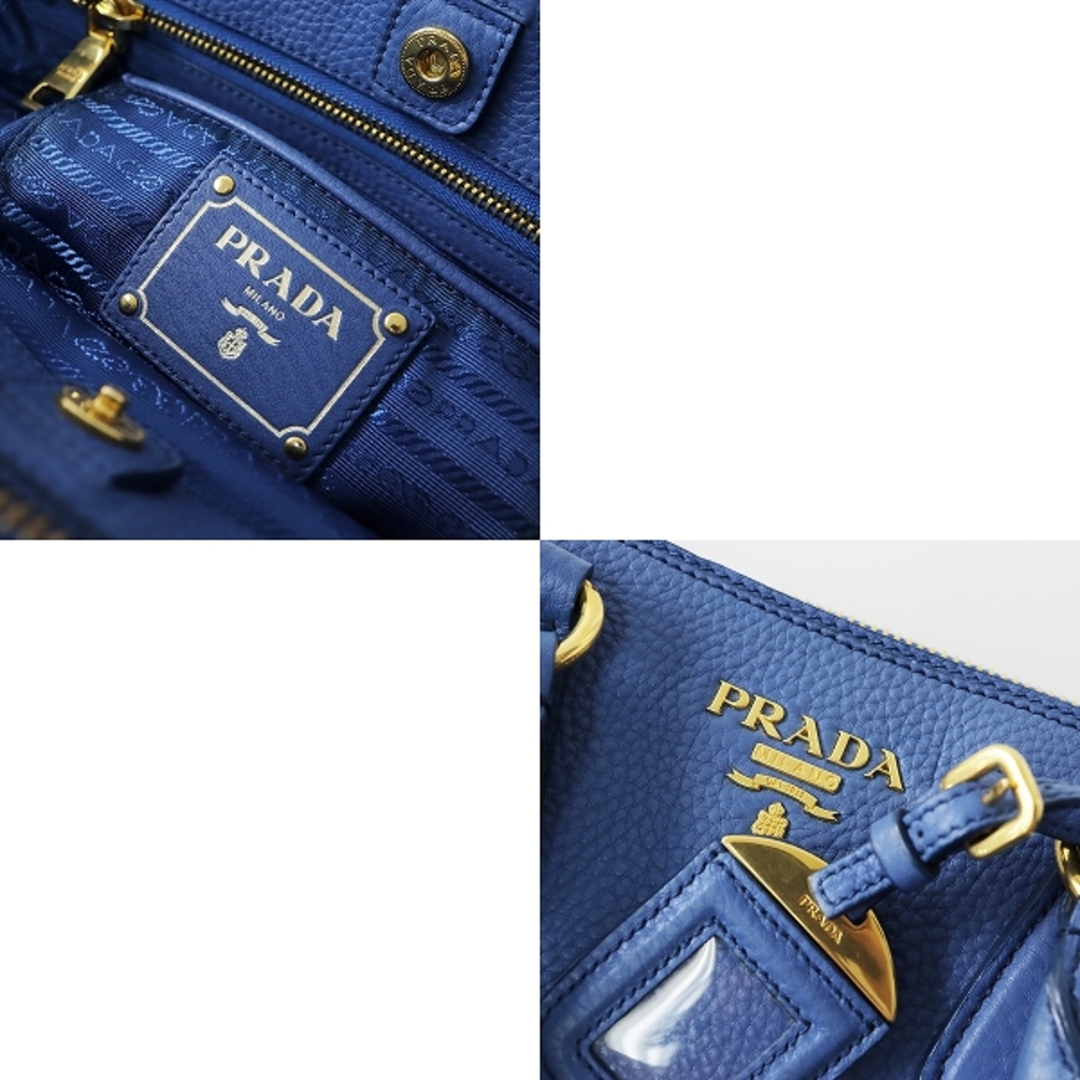 PRADA プラダ BN2420 VIT.DAINO ヴィッテロダイノ レザーハンドバッグ/コバルトブルー【2400013416832】