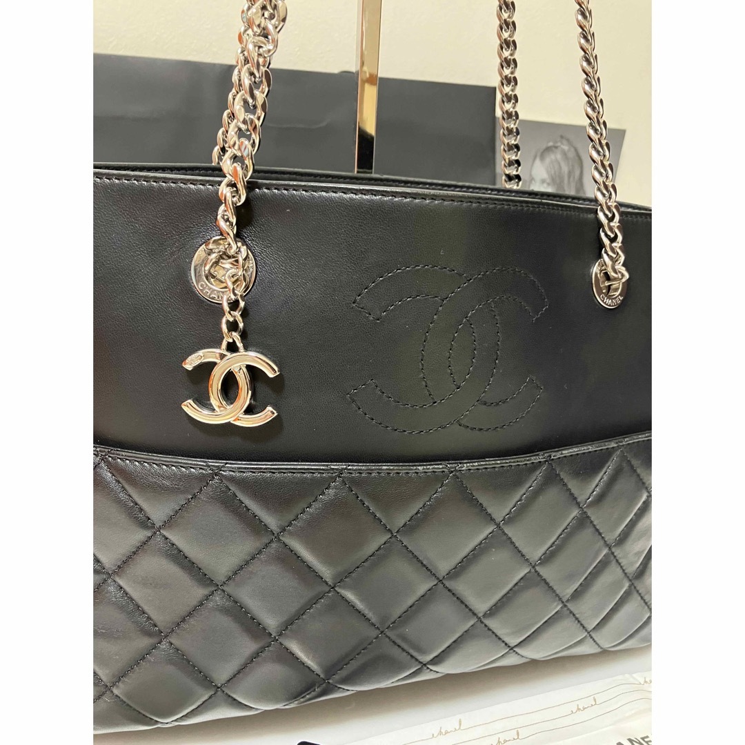 CHANEL 14番台 デカココ ショルダーバッグ■12qp02827461レザー縦