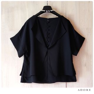 アドーア(ADORE)の◆幻◆ 希少美品 定価3.4万円 ADORE バックデザインジョーゼットブラウス(シャツ/ブラウス(半袖/袖なし))