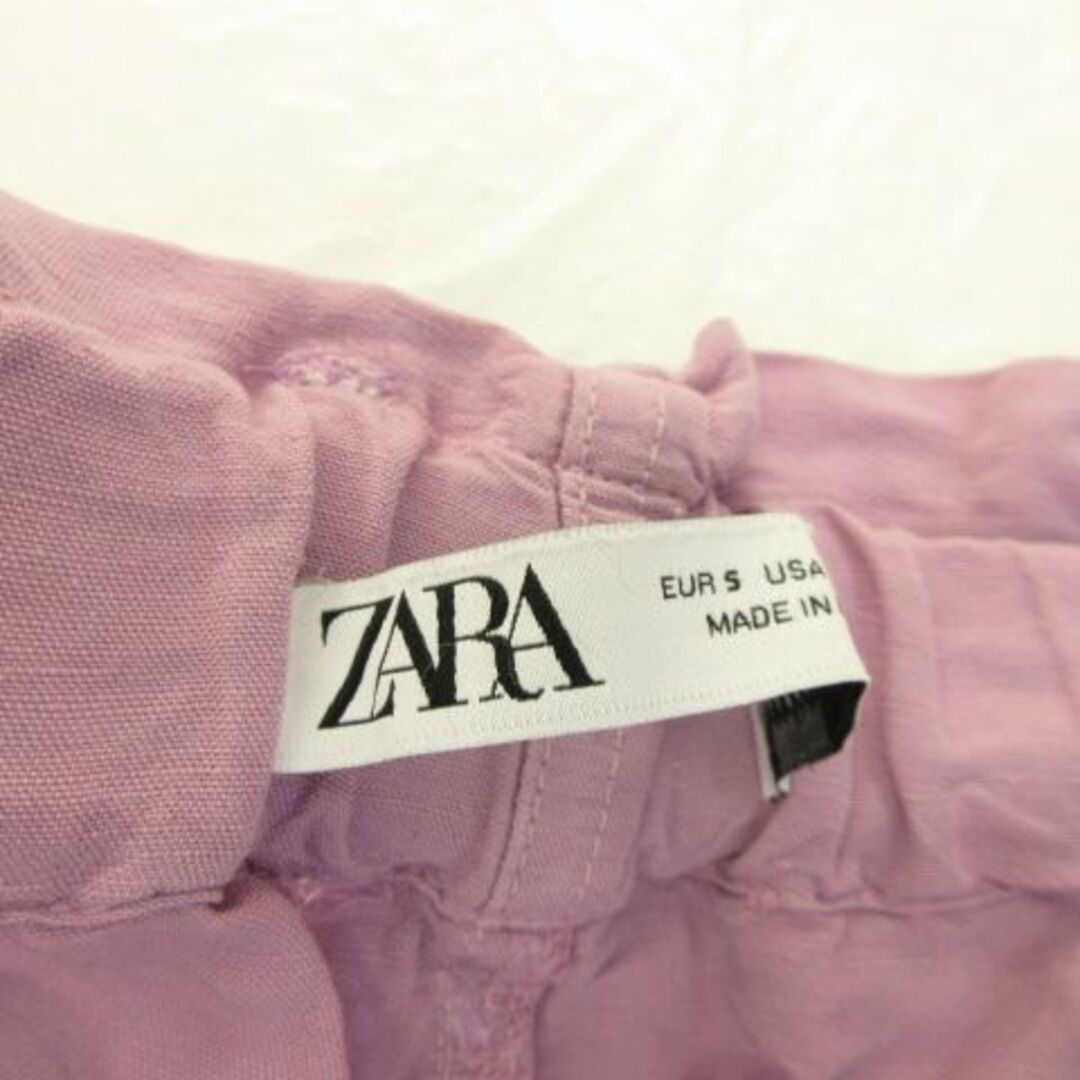 ZARA(ザラ)のザラ ZARA キュロット ショートパンツ リネン混 紫 S  レディースのパンツ(キュロット)の商品写真