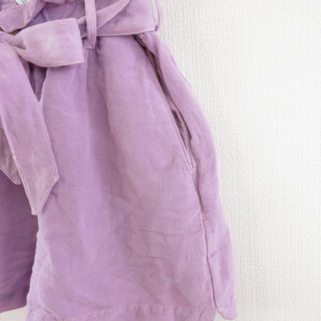 ZARA(ザラ)のザラ ZARA キュロット ショートパンツ リネン混 紫 S  レディースのパンツ(キュロット)の商品写真