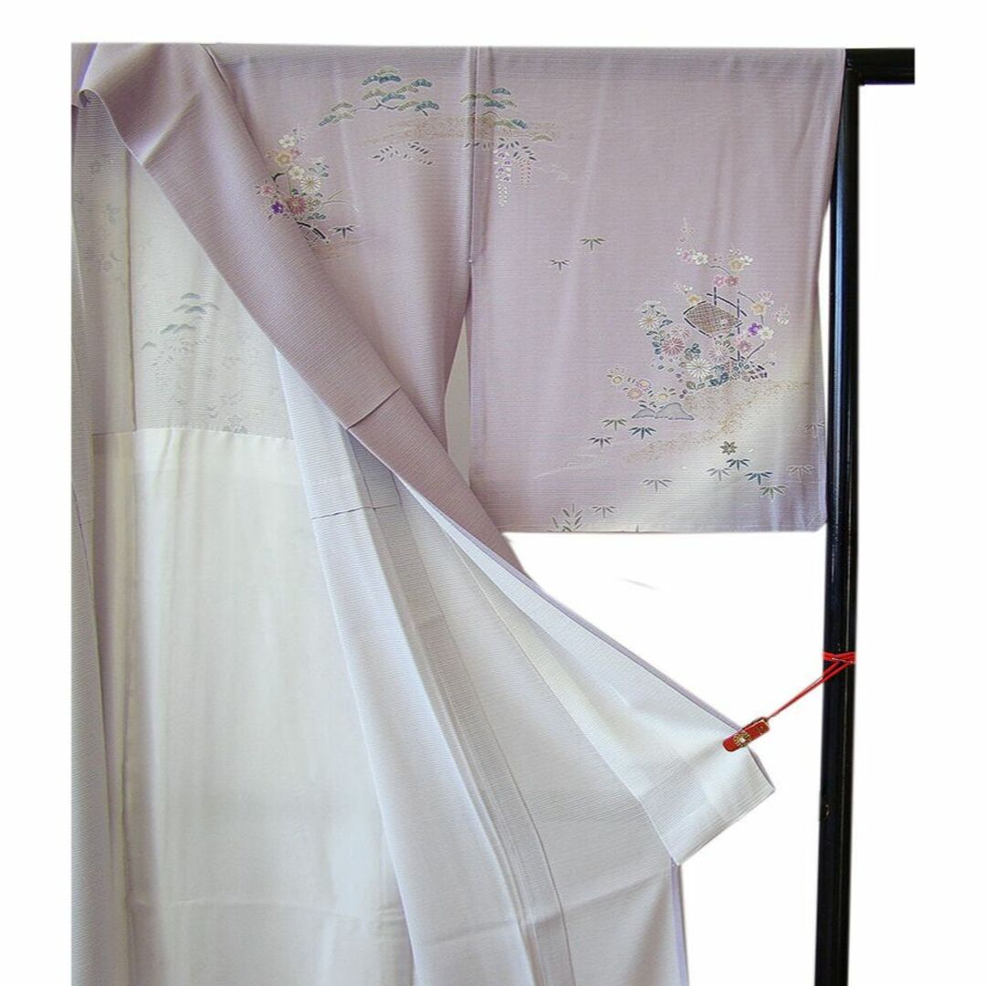 「縁」162ｃｍ～168ｃｍ 新品 夏物 Ｌ寸 絽 高級 訪問着 正絹 Ｕ８２９