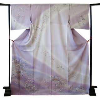 「縁」162ｃｍ～168ｃｍ 新品 夏物 Ｌ寸 絽 高級 訪問着 正絹 Ｕ８２９(着物)