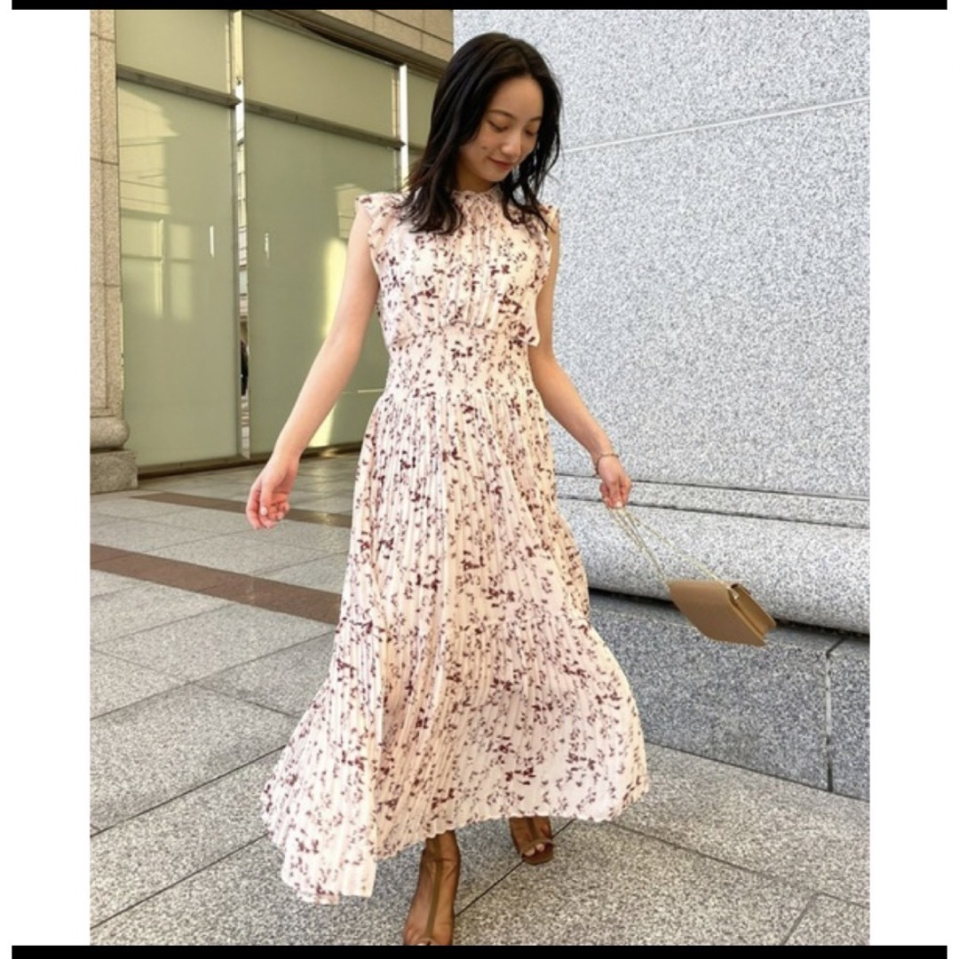 新品未使用】snidel Sustainableプリントプリーツワンピース-