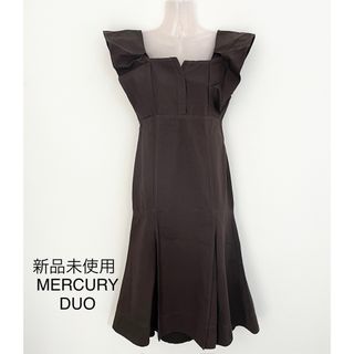 マーキュリーデュオ(MERCURYDUO)の未使用♦MERCURYDUO デニムラッフルロングワンピース(ロングワンピース/マキシワンピース)