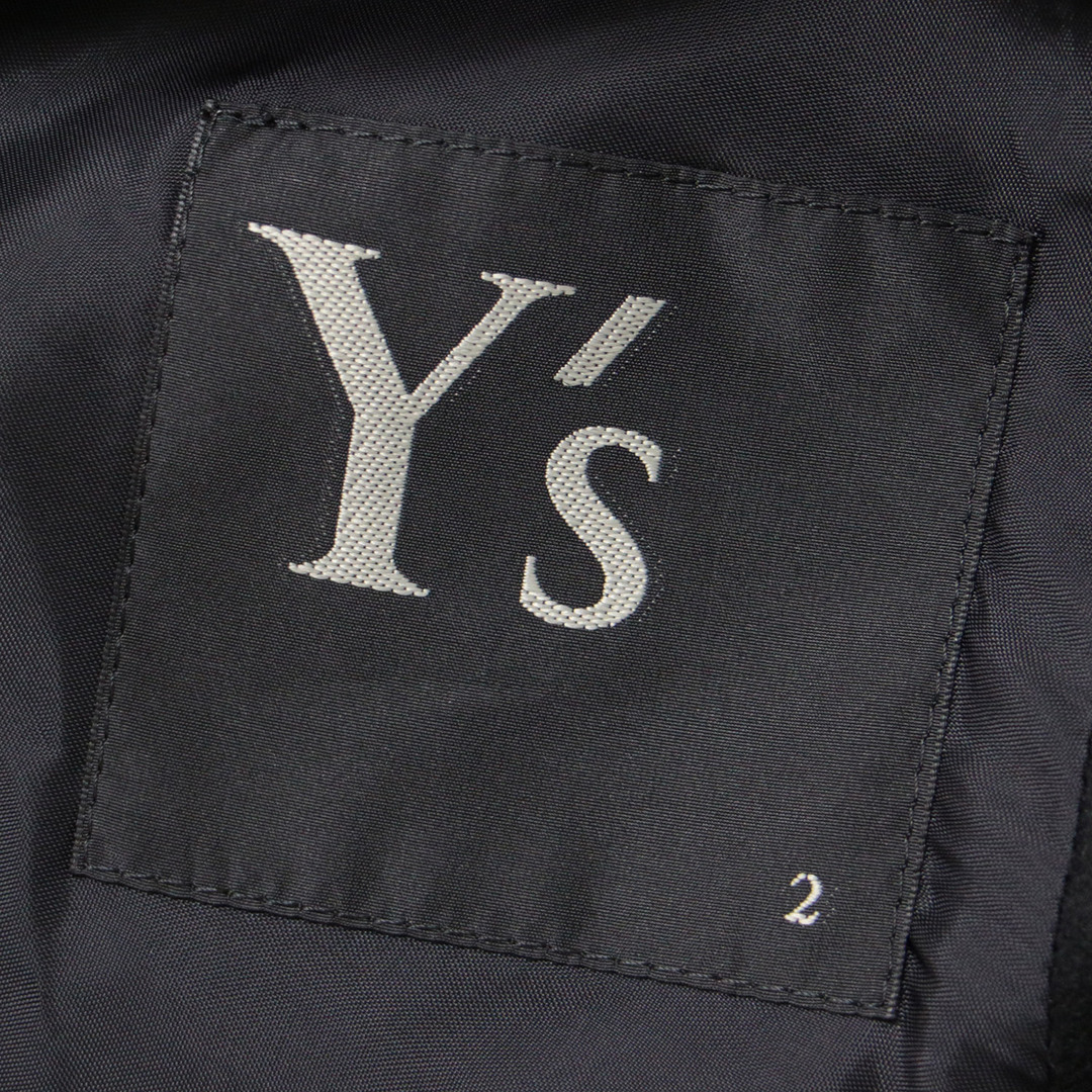 Y's(ワイズ)のYs ワイズ コート ロング アウター ブラック 黒 3 スタンドカラー ウール ナイロン Iライン フォーマル ビジネス 大人 きれいめ 上品 通勤 ブランド シンプル 日本製【レディース】【中古】 レディースのジャケット/アウター(その他)の商品写真