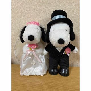 スヌーピー(SNOOPY)のウェディングスヌーピーとウッドストックのペアセット(ぬいぐるみ)