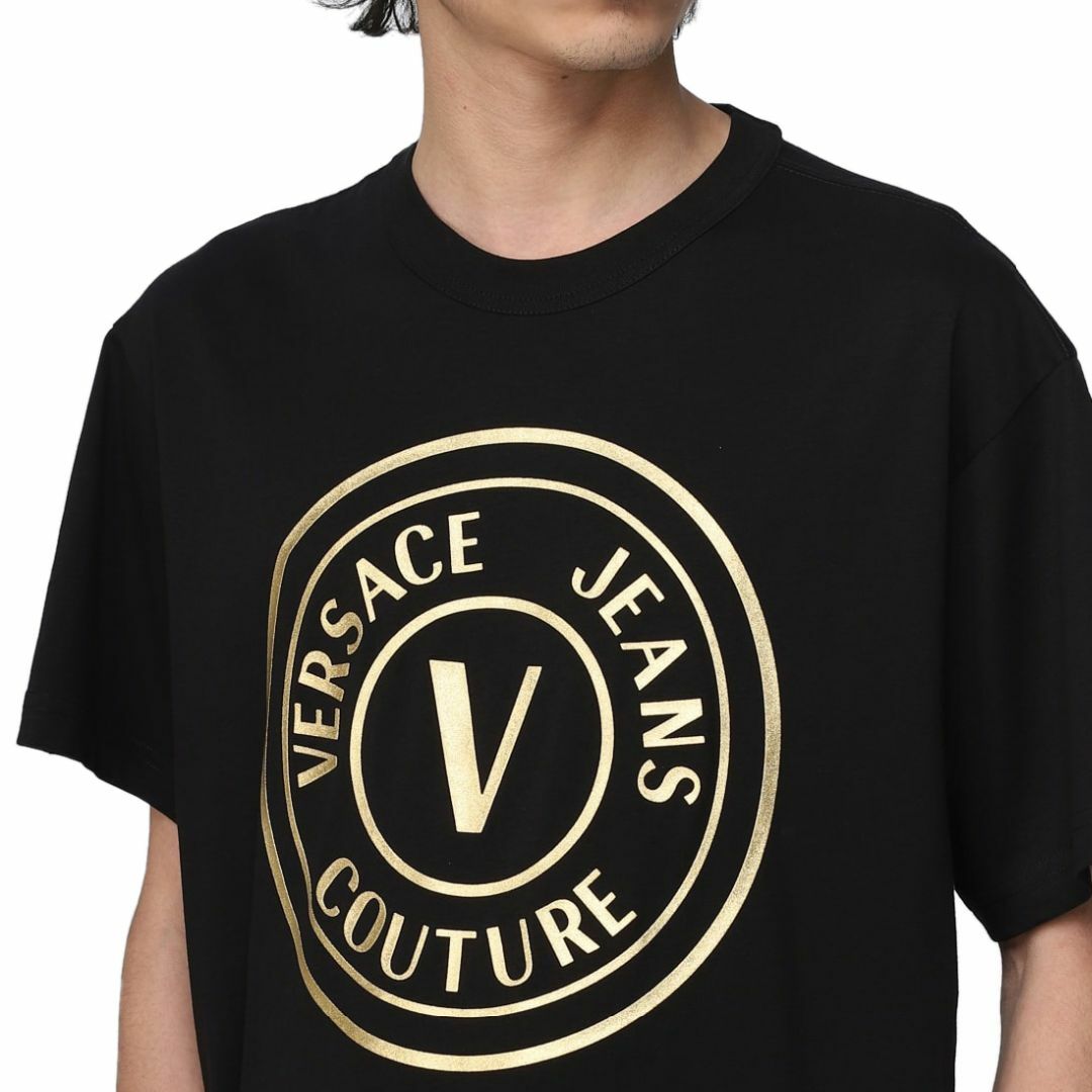 VERSACE(ヴェルサーチ)の2 VERSACE JEANS COUTURE ブラックTシャツ size M メンズのトップス(Tシャツ/カットソー(半袖/袖なし))の商品写真