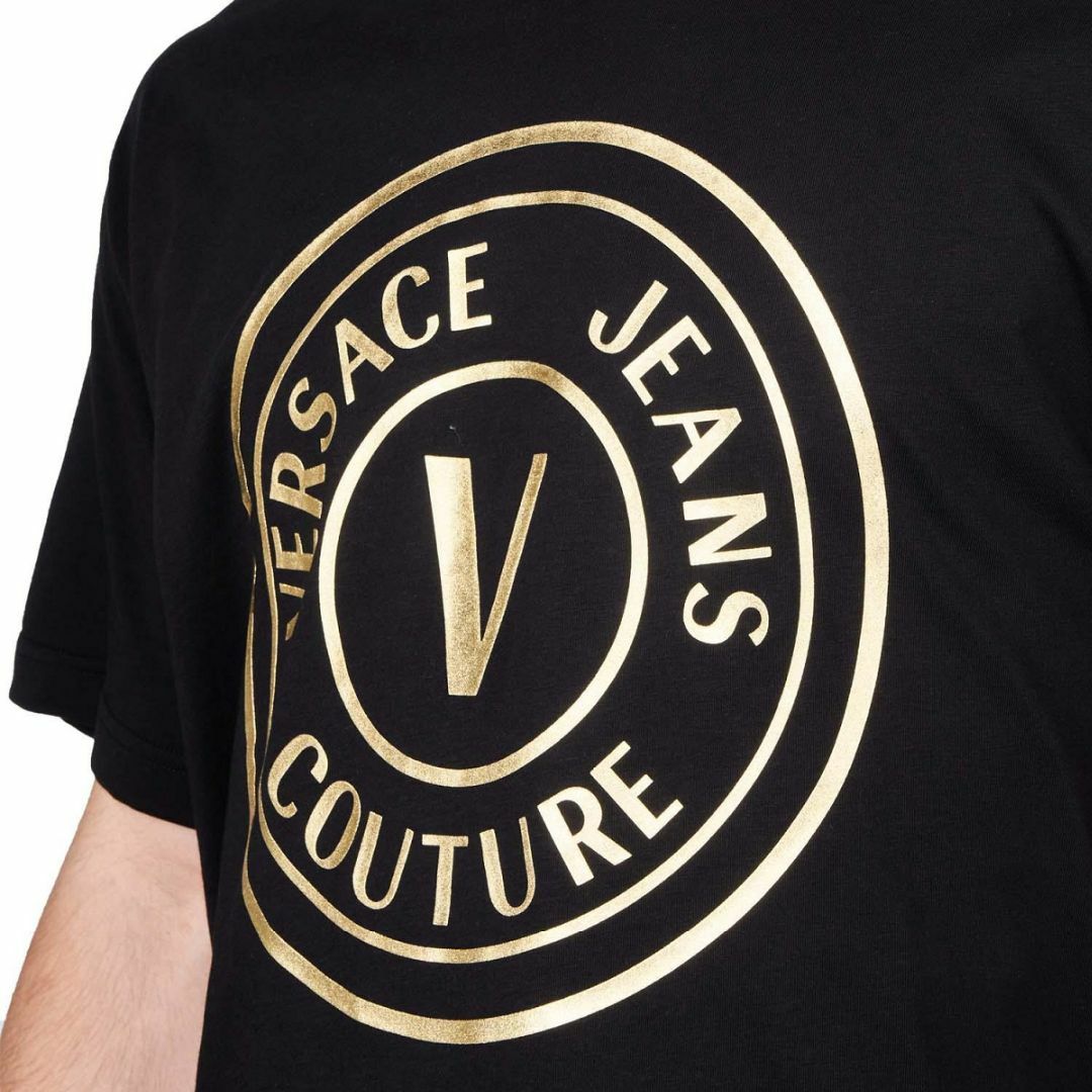 VERSACE(ヴェルサーチ)の2 VERSACE JEANS COUTURE ブラックTシャツ size M メンズのトップス(Tシャツ/カットソー(半袖/袖なし))の商品写真