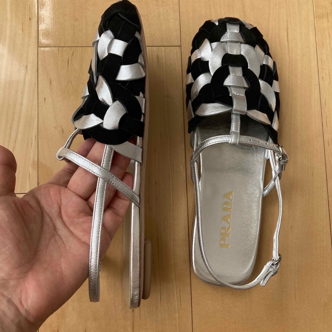 美品 プラダ PRADA サンダル 38.5 美品 プラダ PRADA サンダル 38.5