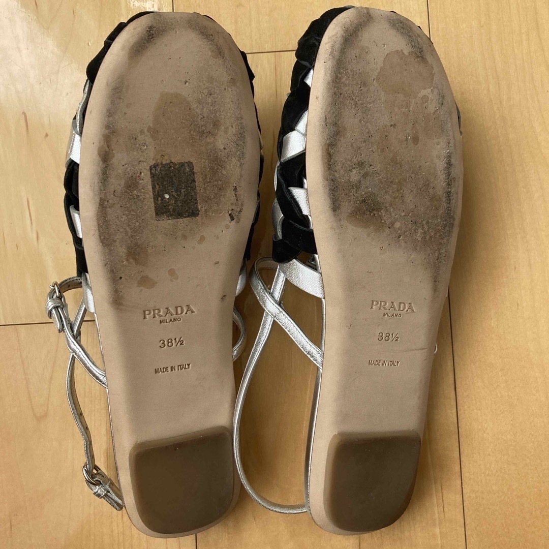 美品 プラダ PRADA サンダル 38.5 美品 プラダ PRADA サンダル 38.5