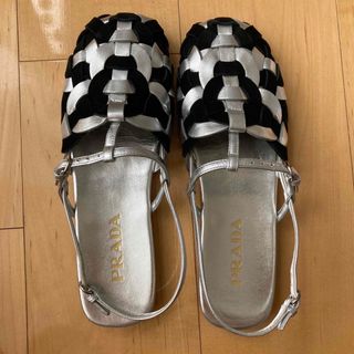 プラダ(PRADA)の美品　プラダ　PRADA サンダル　38.5(サンダル)