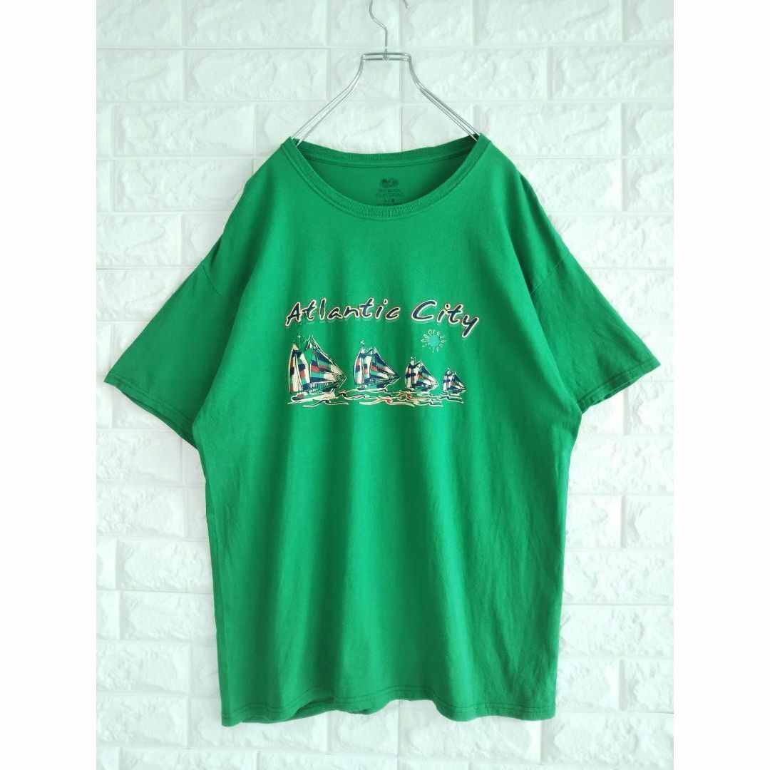 FRUIT OF THE LOOM(フルーツオブザルーム)のフルーツオブザルーム グリーン Ｔシャツ　Ｌ　3318 メンズのトップス(Tシャツ/カットソー(半袖/袖なし))の商品写真