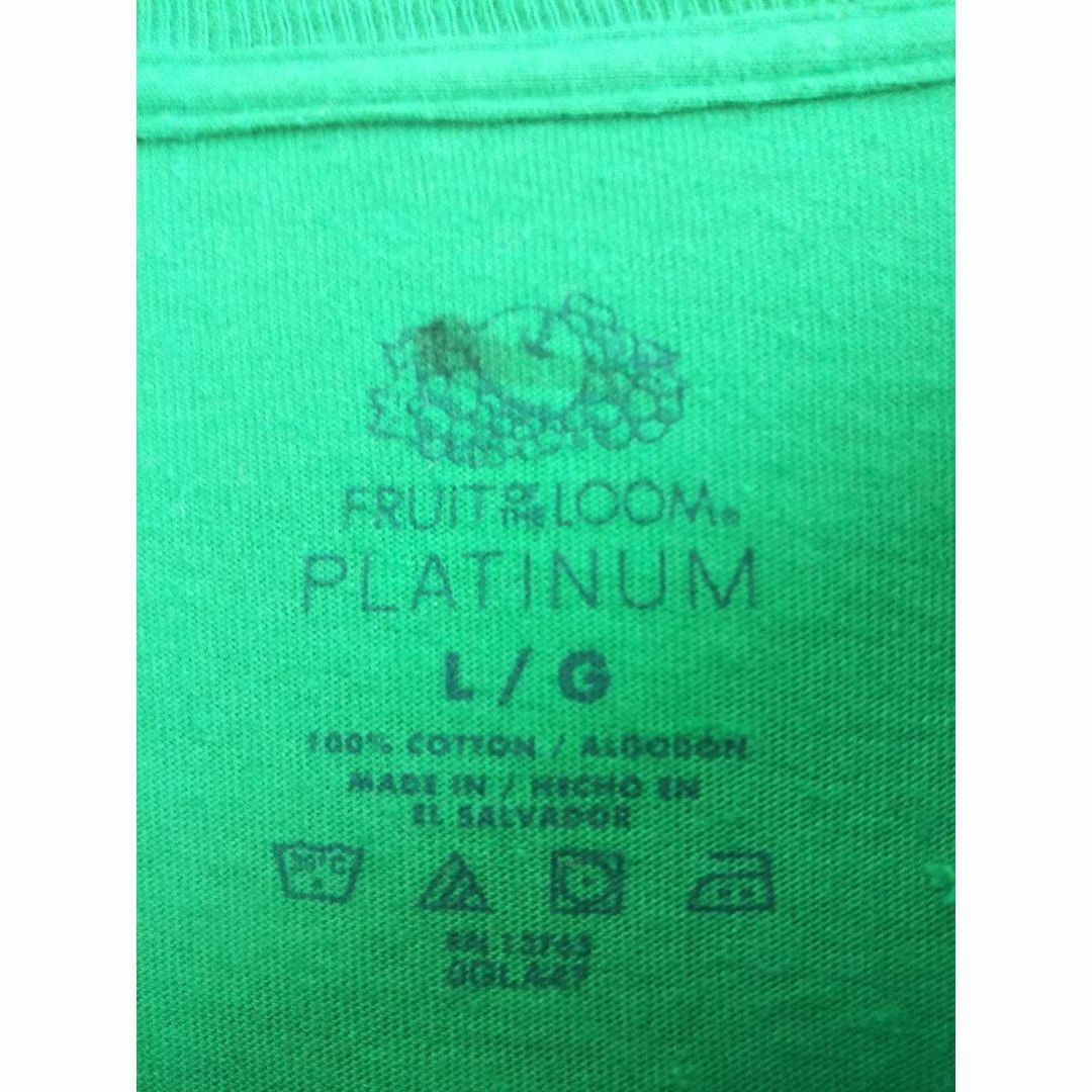 FRUIT OF THE LOOM(フルーツオブザルーム)のフルーツオブザルーム グリーン Ｔシャツ　Ｌ　3318 メンズのトップス(Tシャツ/カットソー(半袖/袖なし))の商品写真