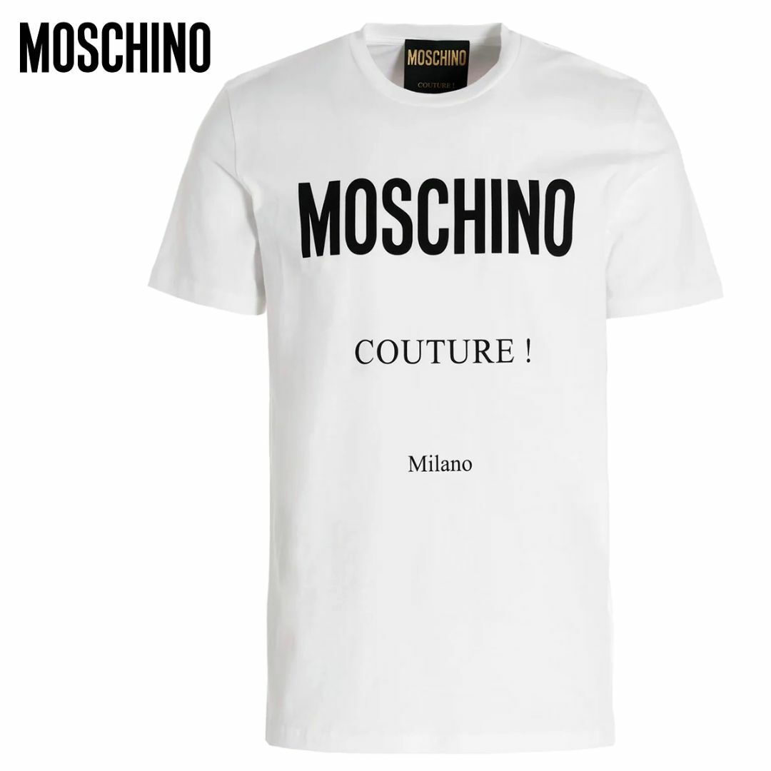 MOSCHINO(モスキーノ)の送料無料 4 MOSCHINO モスキーノ A0707 2041 ホワイト Tシャツ カットソー 半袖 size 46 メンズのトップス(Tシャツ/カットソー(半袖/袖なし))の商品写真