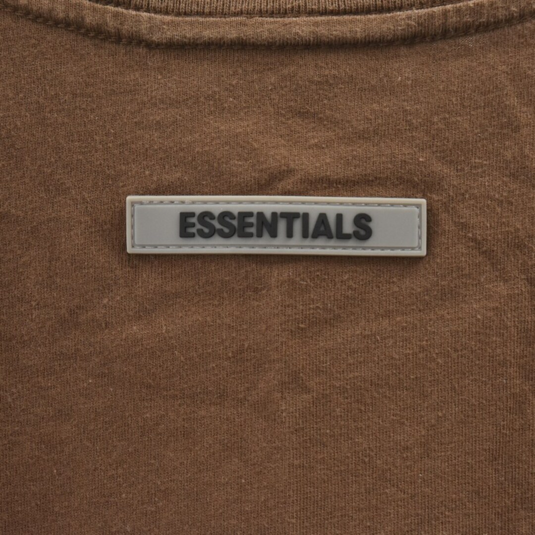 FOG Essentials エフオージー エッセンシャルズ 20SS 3D Silicon Applique Boxy Tee Tee エッセンシャルズ 3Dシリコンアップリケボクシー フロントロゴ Tシャツ 長袖カットソー ブラウン