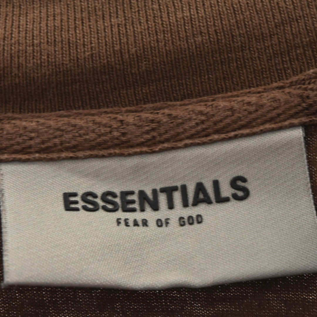 FOG Essentials エフオージー エッセンシャルズ 20SS 3D Silicon Applique Boxy Tee Tee エッセンシャルズ 3Dシリコンアップリケボクシー フロントロゴ Tシャツ 長袖カットソー ブラウン