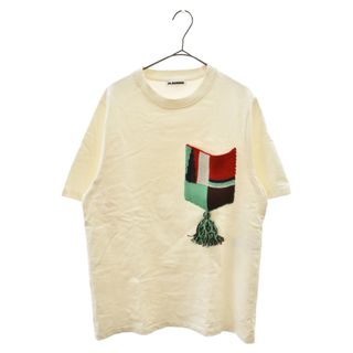 ジルサンダー(Jil Sander)のJIL SANDER ジルサンダー 20SS タッセルフリンジポケットデザイン半袖Tシャツ ホワイト KK JM BM 0001(Tシャツ/カットソー(半袖/袖なし))