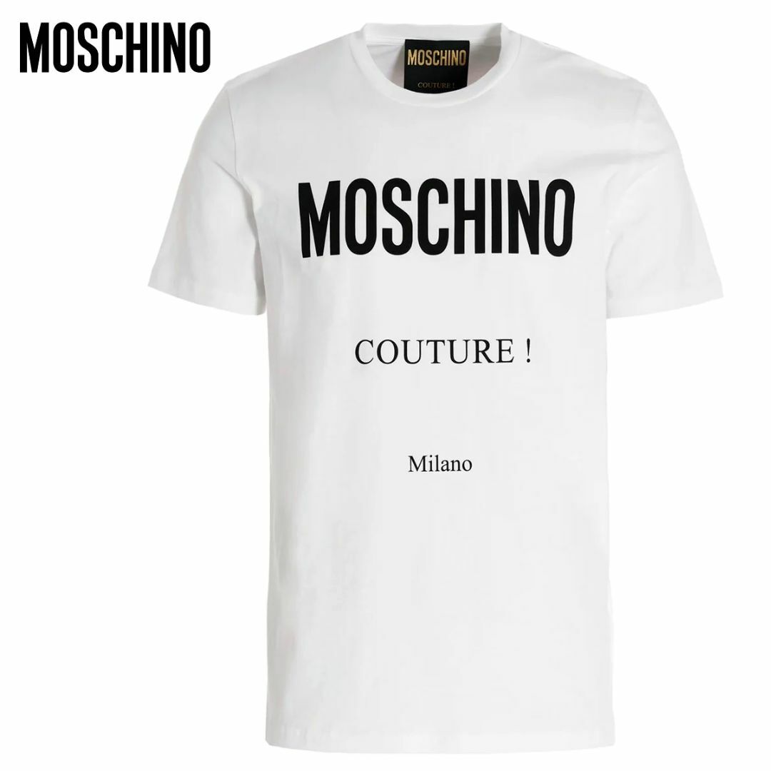 MOSCHINO(モスキーノ)の送料無料 4 MOSCHINO モスキーノ A0707 2041 ホワイト Tシャツ カットソー 半袖 size 48 メンズのトップス(Tシャツ/カットソー(半袖/袖なし))の商品写真
