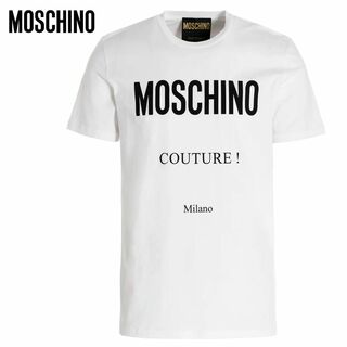 モスキーノ(MOSCHINO)の送料無料 4 MOSCHINO モスキーノ A0707 2041 ホワイト Tシャツ カットソー 半袖 size 48(Tシャツ/カットソー(半袖/袖なし))