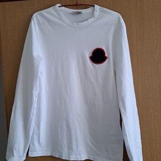 モンクレール(MONCLER)のMONCLER☆白 ワッペン ロンＴ(Tシャツ/カットソー(七分/長袖))