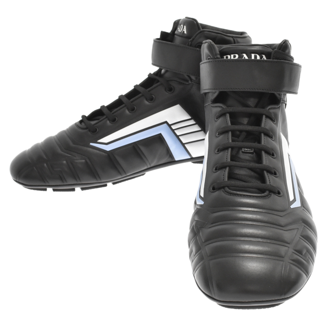 PRADA プラダ LEATHER HIGH TRAINERS SNEAKER 2TG172 レザー ハイカットスニーカー トレーナー ブラック