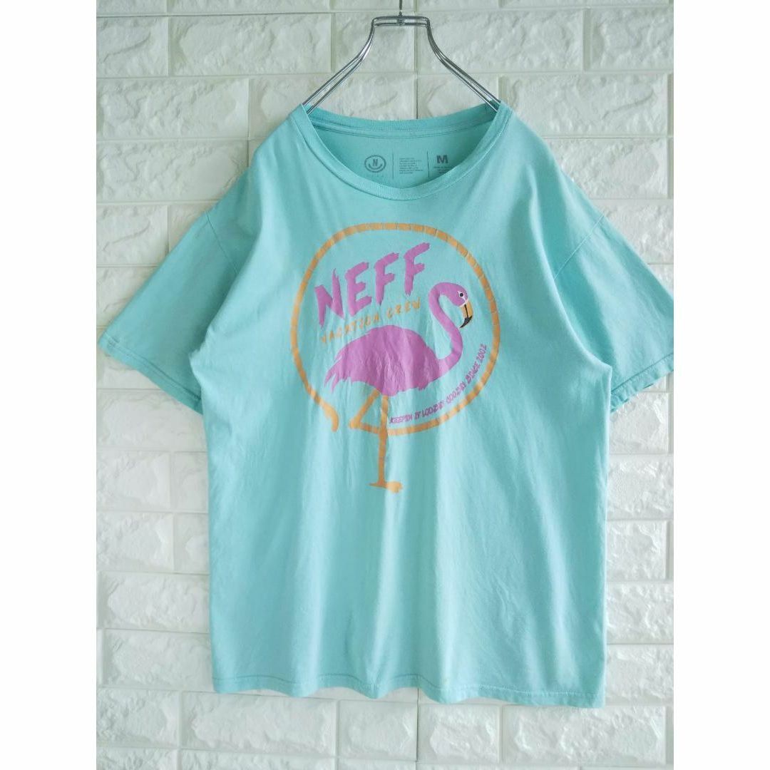 Neff(ネフ)の【サマーカラー】NEFF ネフ フラミンゴ デザイン Ｔシャツ　Ｍ　3319 メンズのトップス(Tシャツ/カットソー(半袖/袖なし))の商品写真