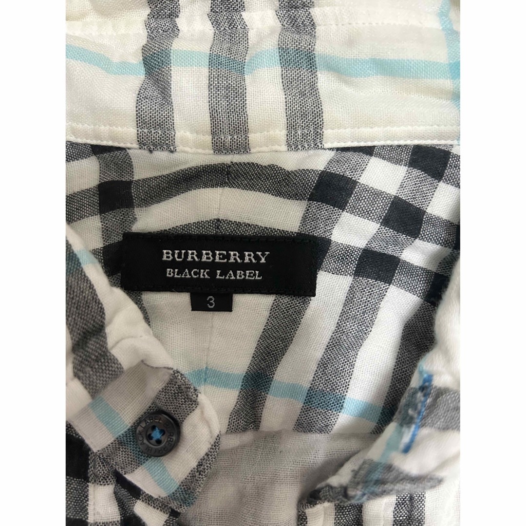 BURBERRY BLACK LABEL(バーバリーブラックレーベル)のバーバリーブラックレーベルチェック柄サイズ3長袖シャツ メンズのトップス(シャツ)の商品写真