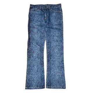 ヒステリックグラマー(HYSTERIC GLAMOUR)のHysterics  python pattern flared denim(デニム/ジーンズ)