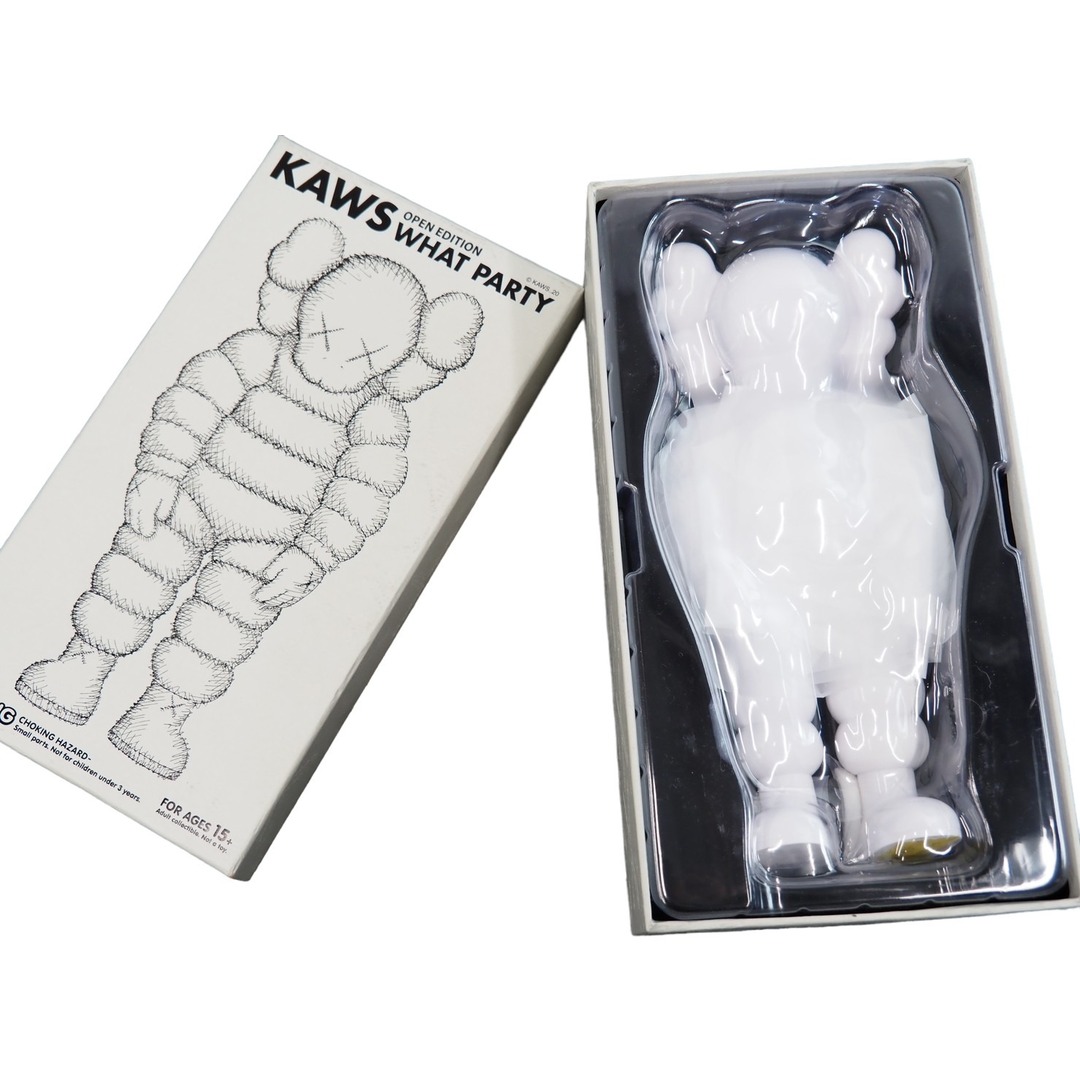 新品未使用 MEDICOM TOY メディコムトイ 人形 フィギュア KAWS カウズ What Party open edition ホワイト WHITE 50814