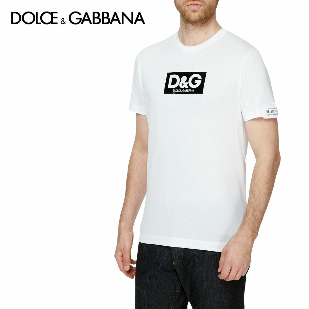 2 DOLCE&GABBANA ホワイト  Tシャツ size 50約470センチ身幅