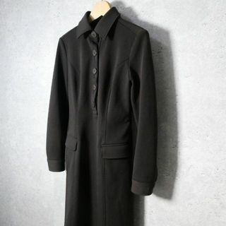 FOXEY NEW YORK - 美品 FOXEY NEW YORK 長袖 膝丈 シャツワンピース 茶