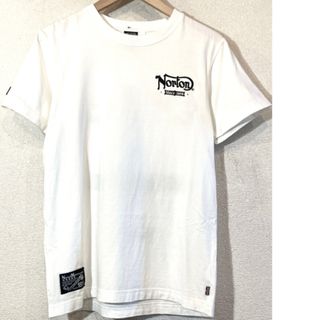 ノートン(Norton)のNORTON★Tシャツ★バックプリント★革パッチ★定価6,000円★ノートン★白(Tシャツ/カットソー(半袖/袖なし))